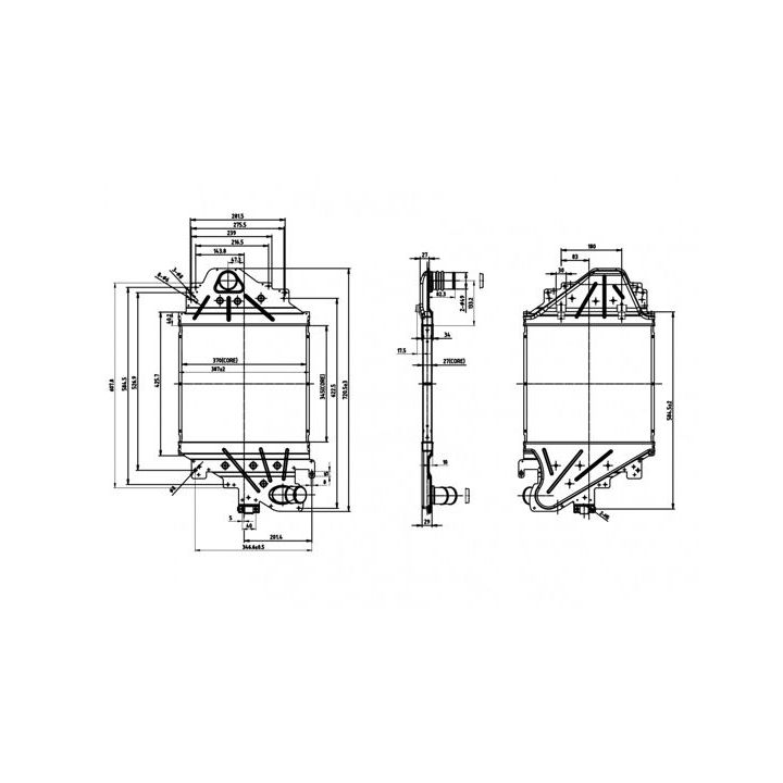 Tarpinis suslėgto oro aušintuvas, kompresorius HART 612 727