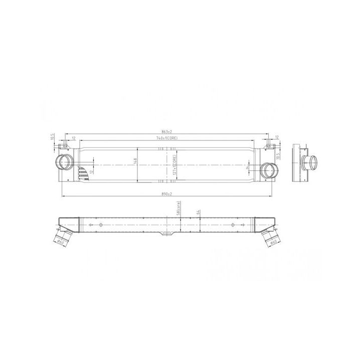 Tarpinis suslėgto oro aušintuvas, kompresorius HART 613 774