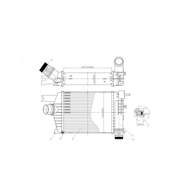 Tarpinis suslėgto oro aušintuvas, kompresorius HART 613 787