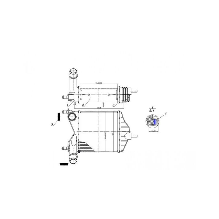 Tarpinis suslėgto oro aušintuvas, kompresorius HART 614 018
