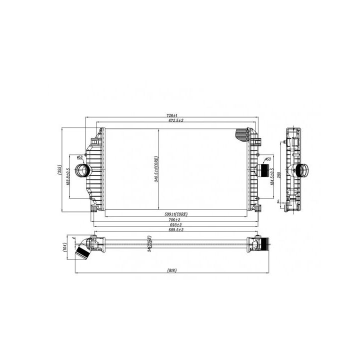 Tarpinis suslėgto oro aušintuvas, kompresorius HART 614 020