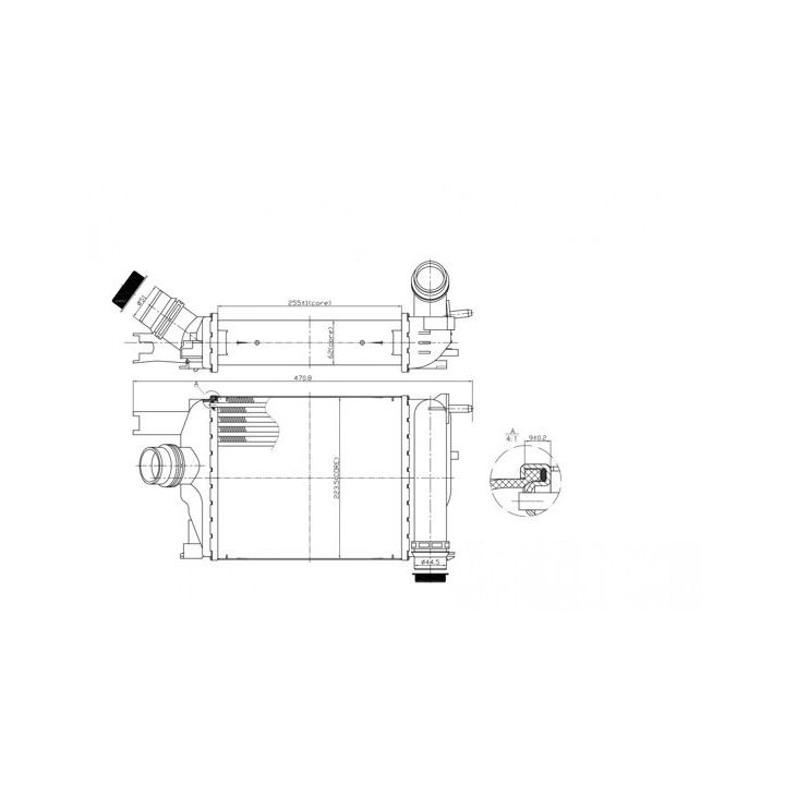 Tarpinis suslėgto oro aušintuvas, kompresorius HART 614 062