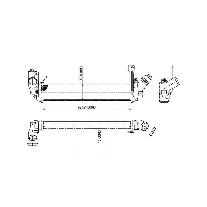 Tarpinis suslėgto oro aušintuvas, kompresorius HART 614 066