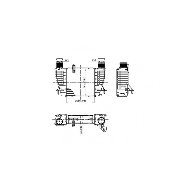 Tarpinis suslėgto oro aušintuvas, kompresorius HART 614 075