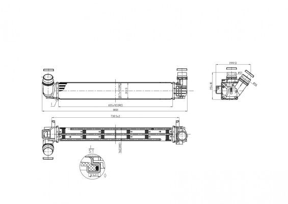 Tarpinis suslėgto oro aušintuvas, kompresorius HART 614 076