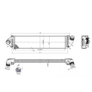 Tarpinis suslėgto oro aušintuvas, kompresorius HART 614 198