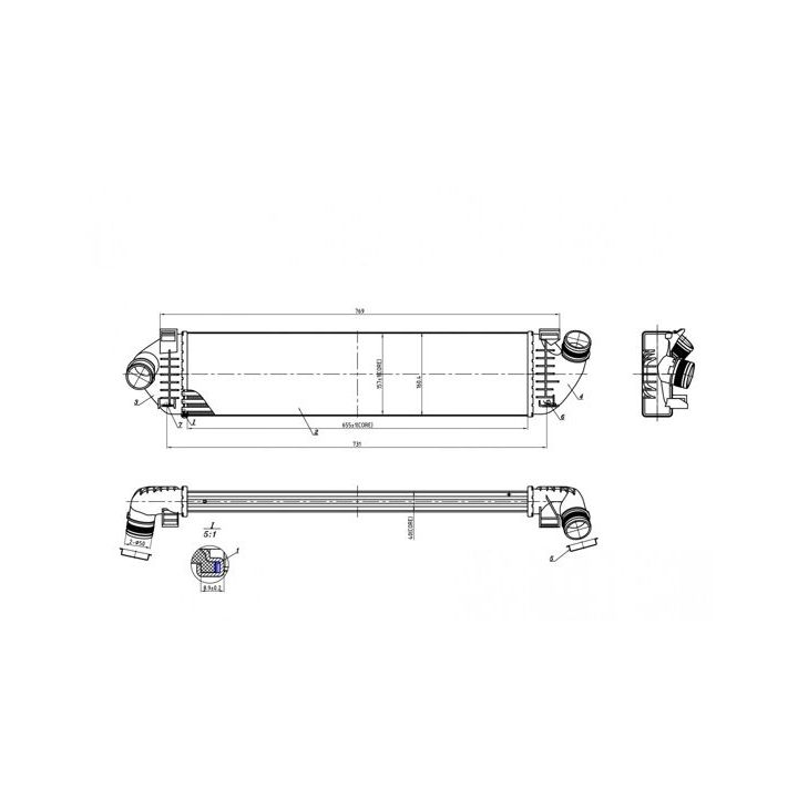 Tarpinis suslėgto oro aušintuvas, kompresorius HART 614 198
