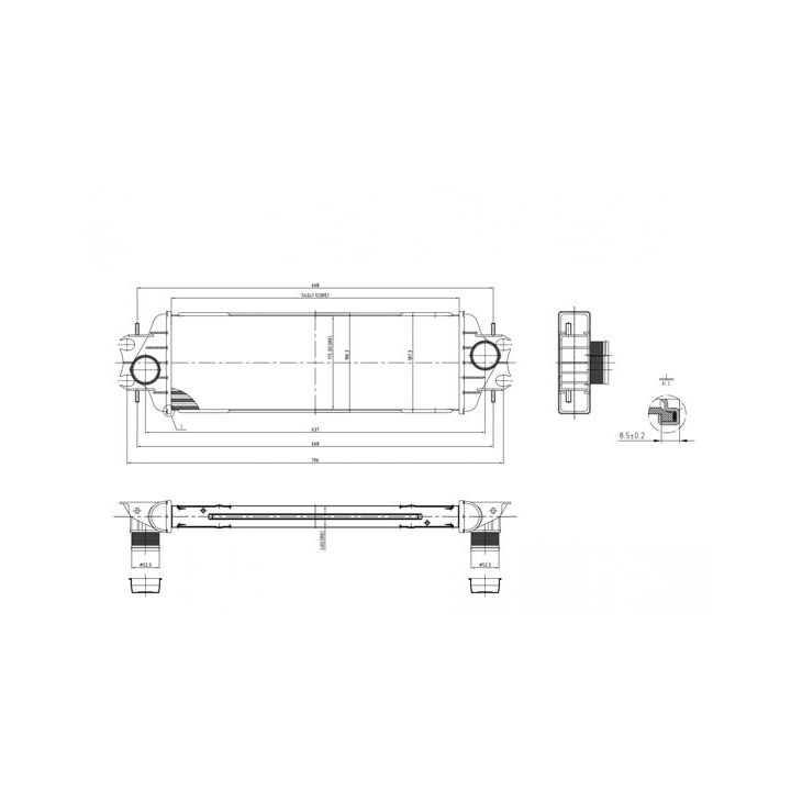 Tarpinis suslėgto oro aušintuvas, kompresorius HART 614 228