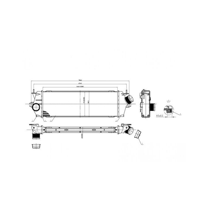 Tarpinis suslėgto oro aušintuvas, kompresorius HART 614 229