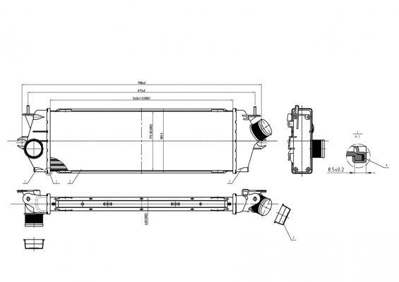 Tarpinis suslėgto oro aušintuvas, kompresorius HART 614 229