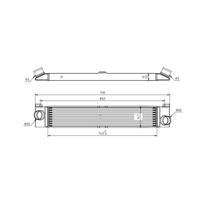 Tarpinis suslėgto oro aušintuvas, kompresorius HART 614 255