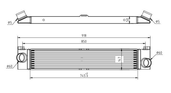 Tarpinis suslėgto oro aušintuvas, kompresorius HART 614 255