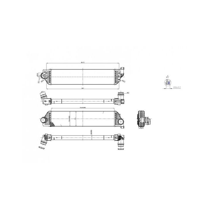Tarpinis suslėgto oro aušintuvas, kompresorius HART 618 138