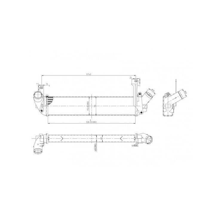 Tarpinis suslėgto oro aušintuvas, kompresorius HART 618 690