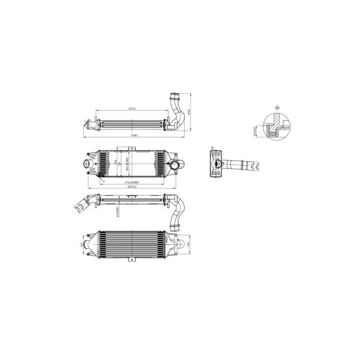 Tarpinis suslėgto oro aušintuvas, kompresorius HART 619 305