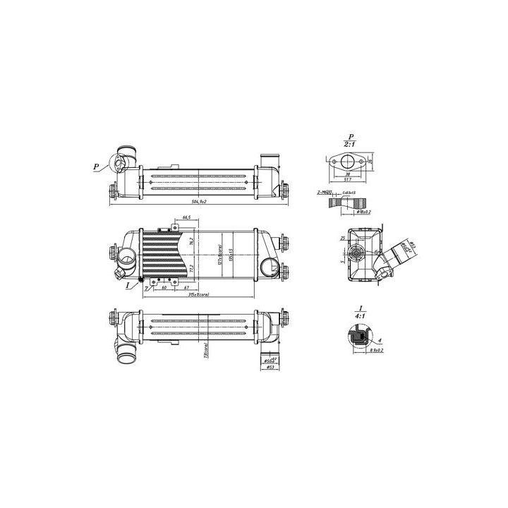 Tarpinis suslėgto oro aušintuvas, kompresorius HART 619 307