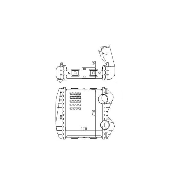 Tarpinis suslėgto oro aušintuvas, kompresorius HART 620 809