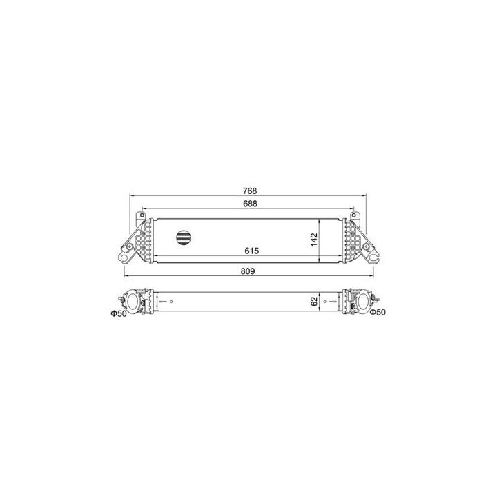 Tarpinis suslėgto oro aušintuvas, kompresorius HART 621 267