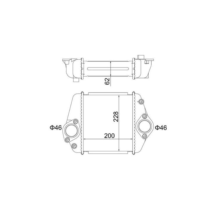 Tarpinis suslėgto oro aušintuvas, kompresorius HART 621 407