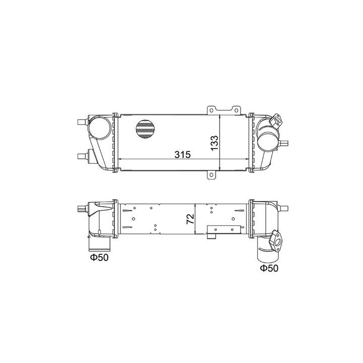 Tarpinis suslėgto oro aušintuvas, kompresorius HART 630 302