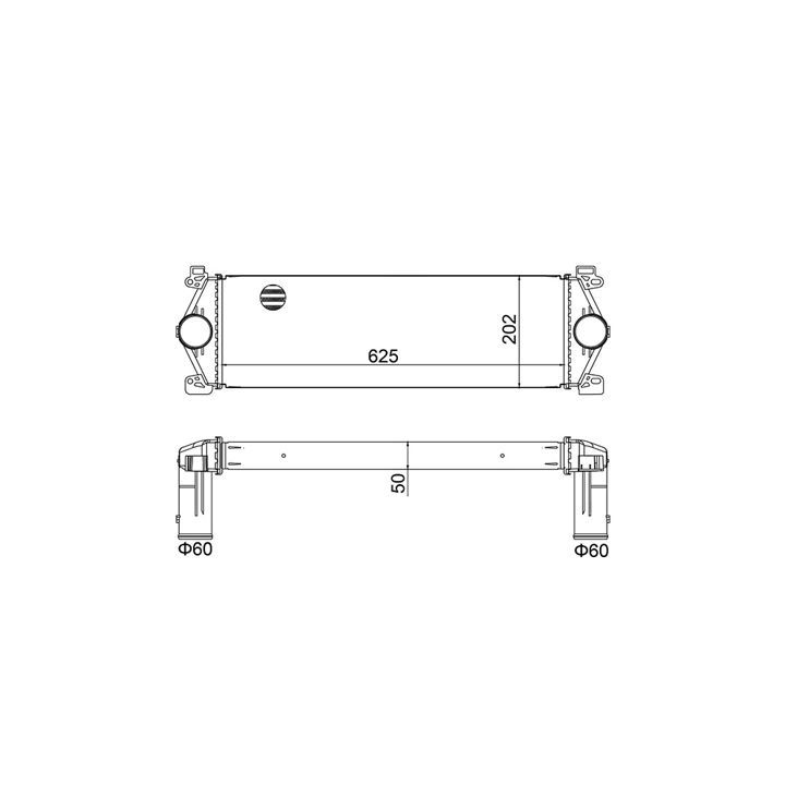 Tarpinis suslėgto oro aušintuvas, kompresorius HART 631 270