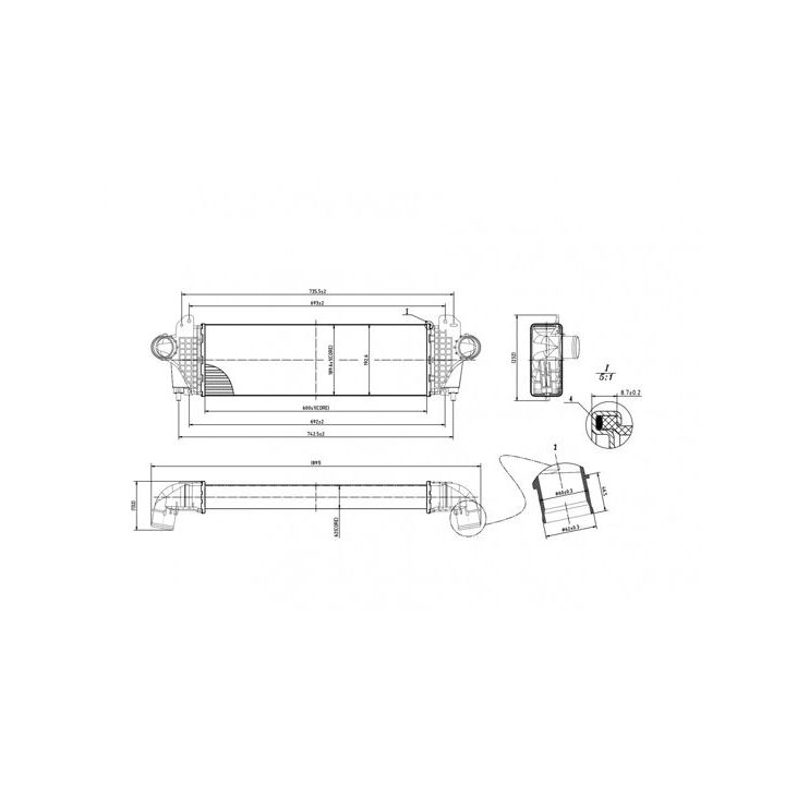 Tarpinis suslėgto oro aušintuvas, kompresorius HART 642 540