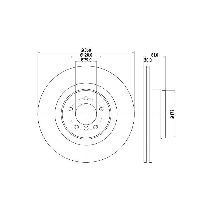 Stabdžių diskas HELLA 8DD 355 128-981