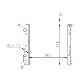 Radiatorius, variklio aušinimas HART 600 198