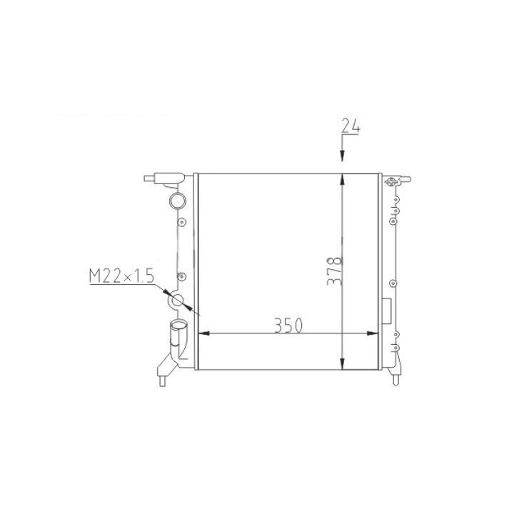 Radiatorius, variklio aušinimas HART 600 198