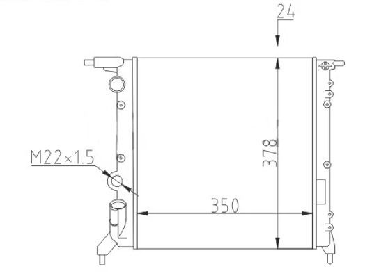 Radiatorius, variklio aušinimas HART 600 198