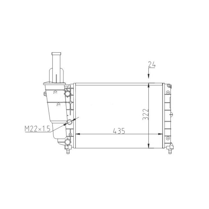 Radiatorius, variklio aušinimas HART 600 272