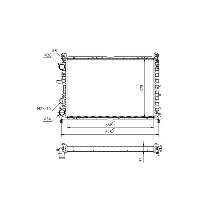 Radiatorius, variklio aušinimas HART 600 404