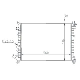 Radiatorius, variklio aušinimas HART 600 506