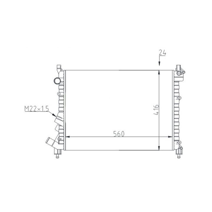 Radiatorius, variklio aušinimas HART 600 506