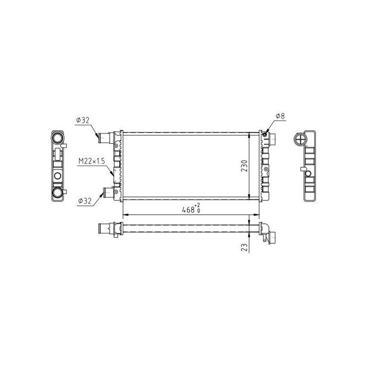 Radiatorius, variklio aušinimas HART 600 537