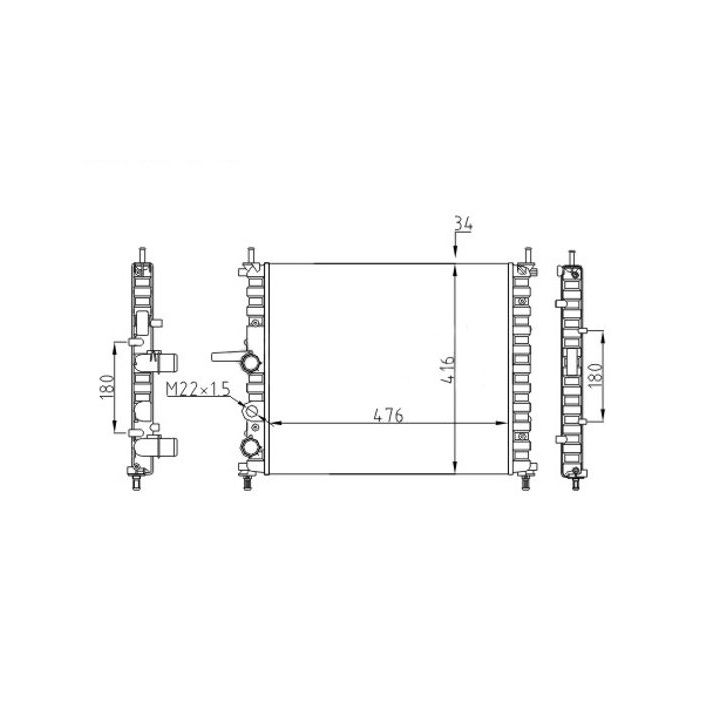 Radiatorius, variklio aušinimas HART 600 759
