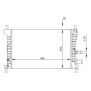 Radiatorius, variklio aušinimas HART 600 935