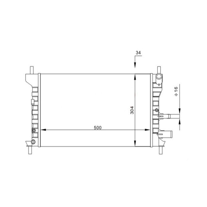 Radiatorius, variklio aušinimas HART 600 935