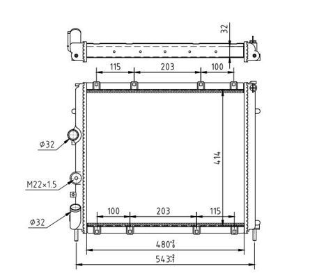 Radiatorius, variklio aušinimas HART 601 389