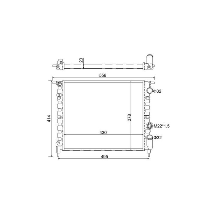 Radiatorius, variklio aušinimas HART 601 448
