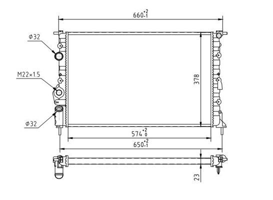 Radiatorius, variklio aušinimas HART 601 818