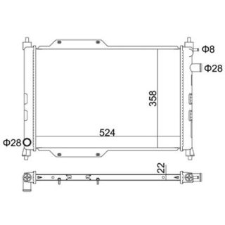 Radiatorius, variklio aušinimas HART 602 128