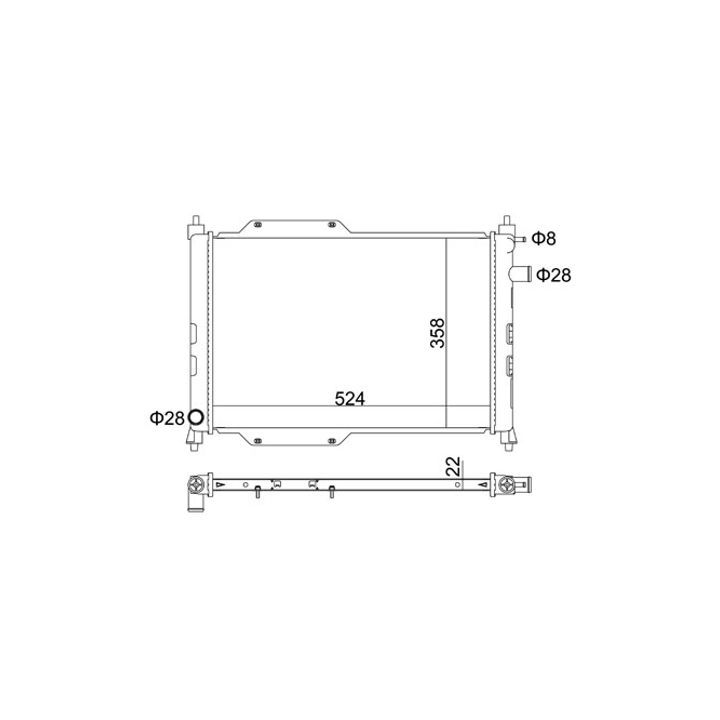 Radiatorius, variklio aušinimas HART 602 128