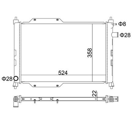 Radiatorius, variklio aušinimas HART 602 128