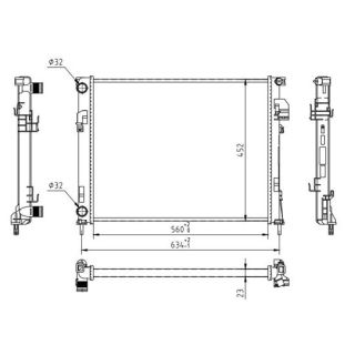 Radiatorius, variklio aušinimas HART 602 736