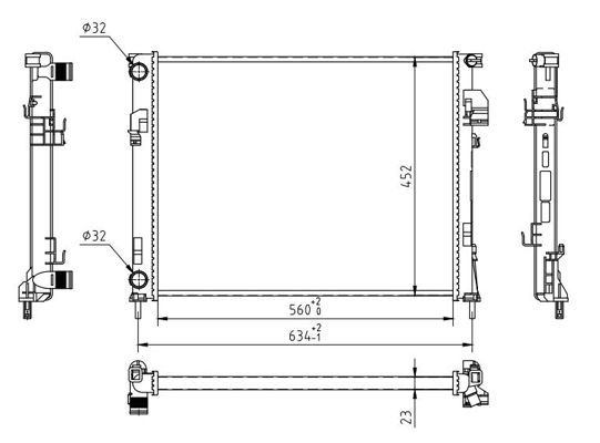 Radiatorius, variklio aušinimas HART 602 736