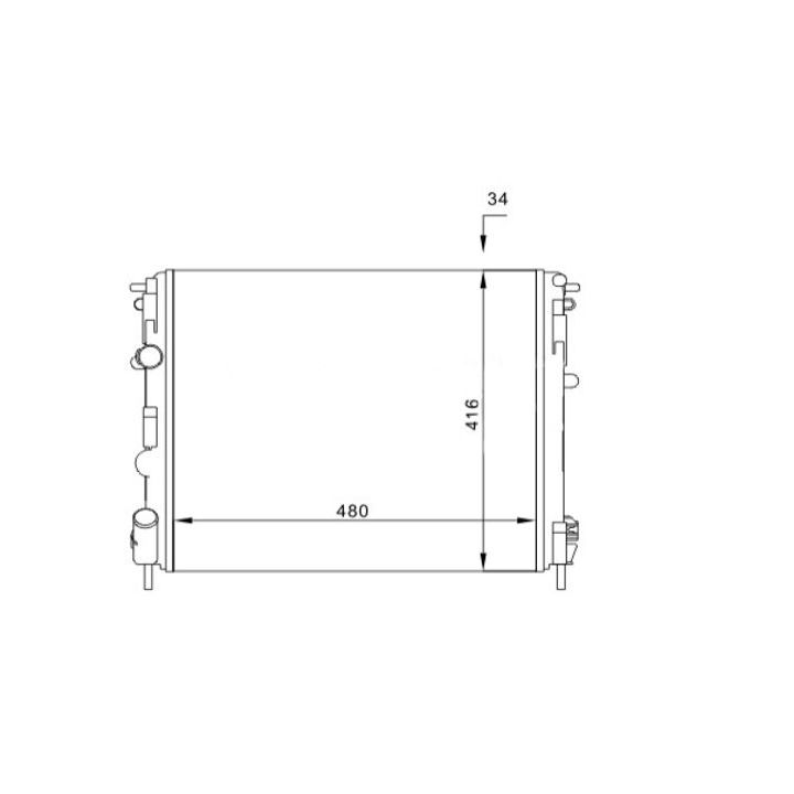 Radiatorius, variklio aušinimas HART 603 114