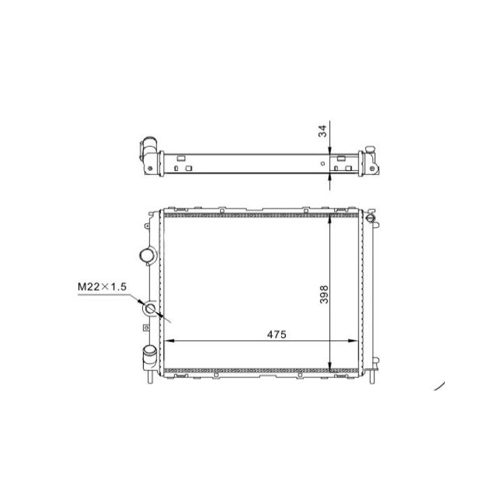 Radiatorius, variklio aušinimas HART 603 127
