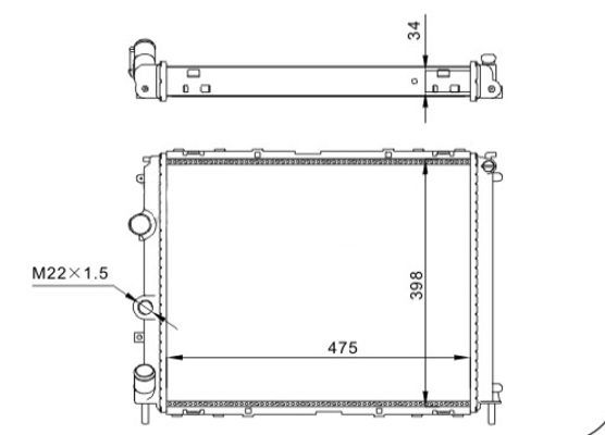 Radiatorius, variklio aušinimas HART 603 127
