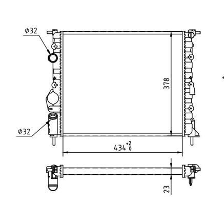 Radiatorius, variklio aušinimas HART 603 285